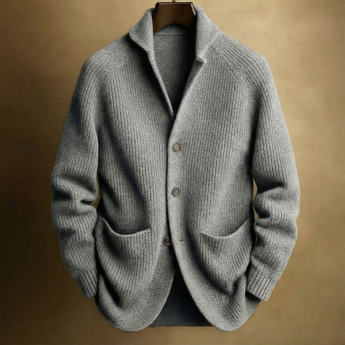 Danoir Paris Men's Knitted Wool Cardigan