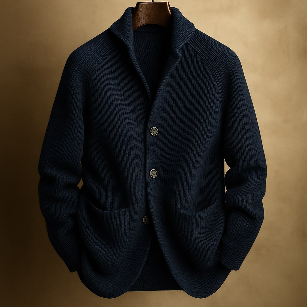 Danoir Paris Men's Knitted Wool Cardigan