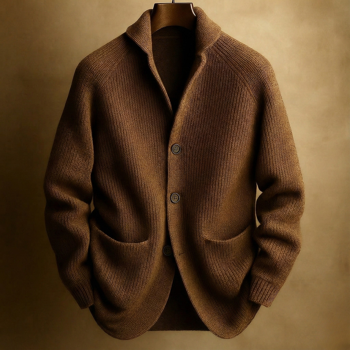 Danoir Paris Men's Knitted Wool Cardigan