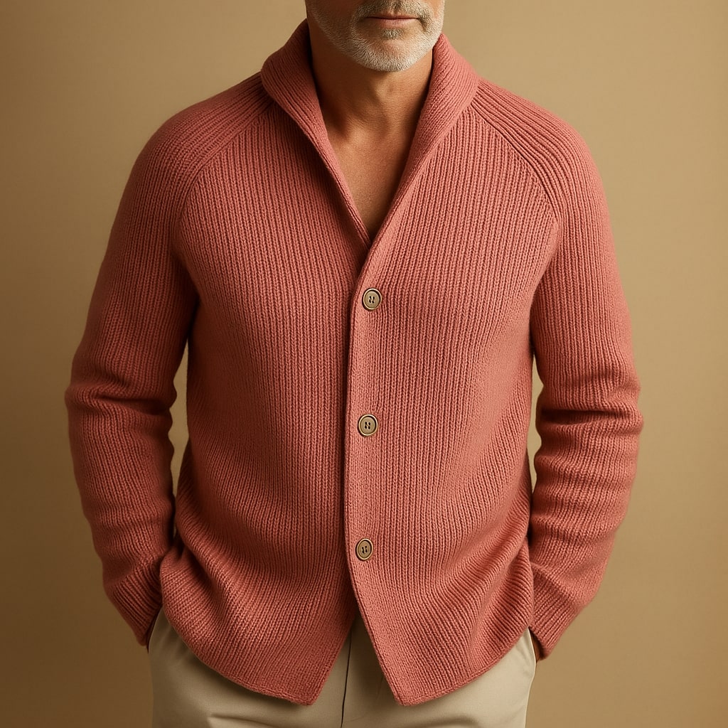 Danoir Paris Men's Knitted Wool Cardigan