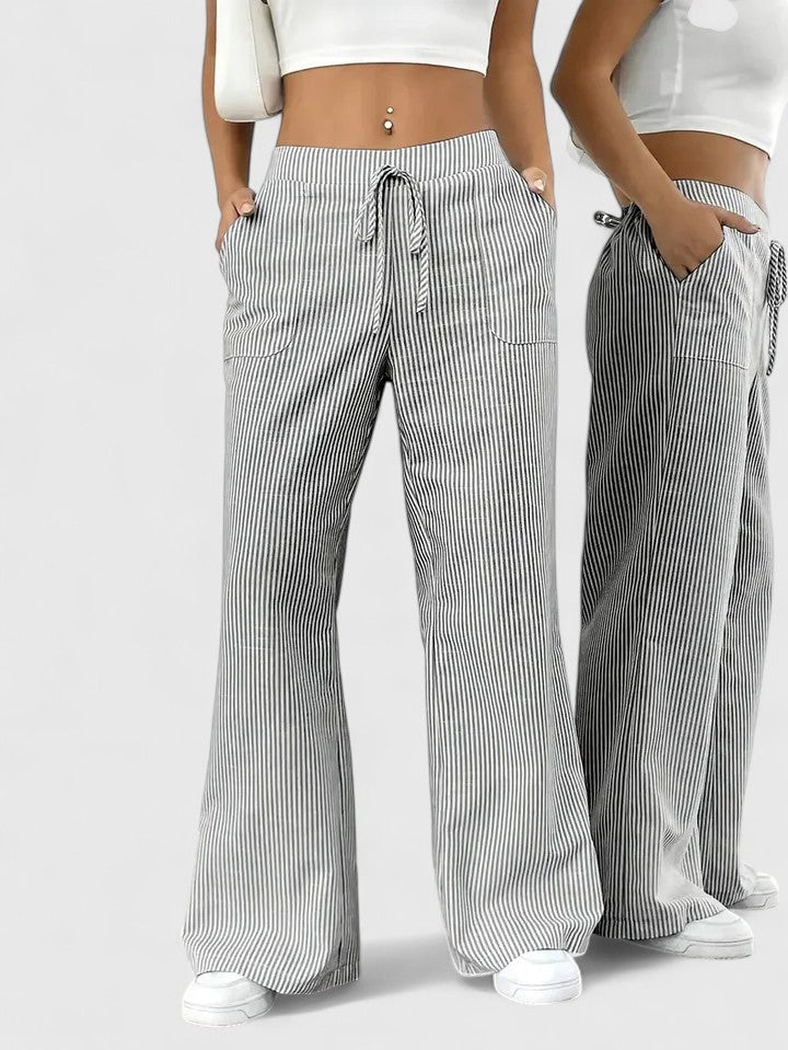 Dominique Elegant Wide-Leg Pants