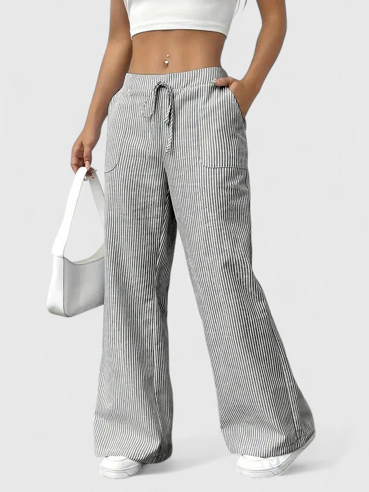 Dominique Elegant Wide-Leg Pants