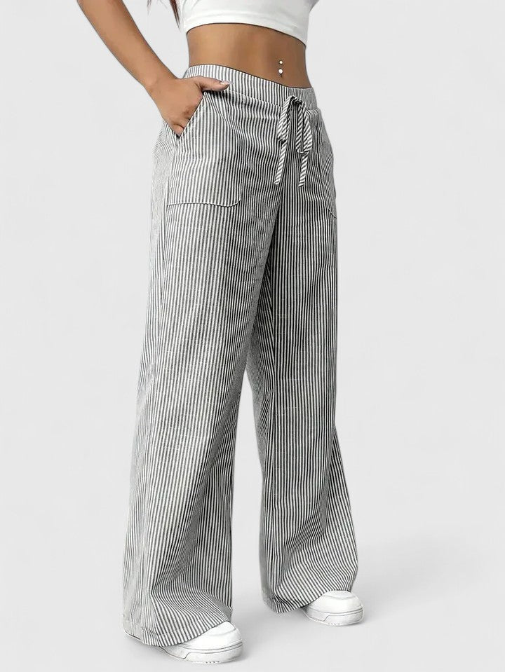 Dominique Elegant Wide-Leg Pants