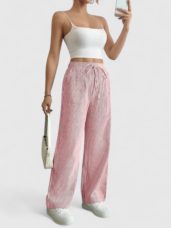 Dominique Elegant Wide-Leg Pants