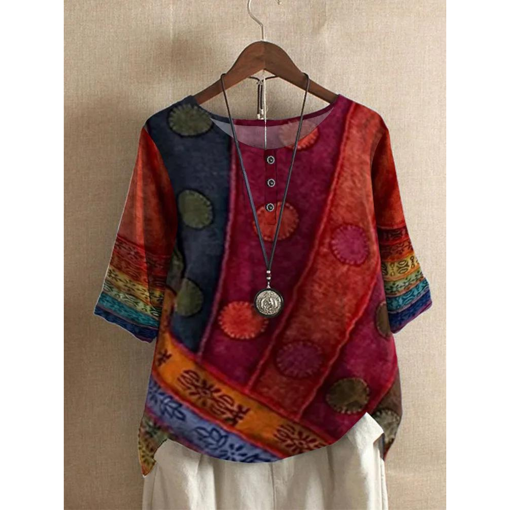Valarie Colourful Boho Top