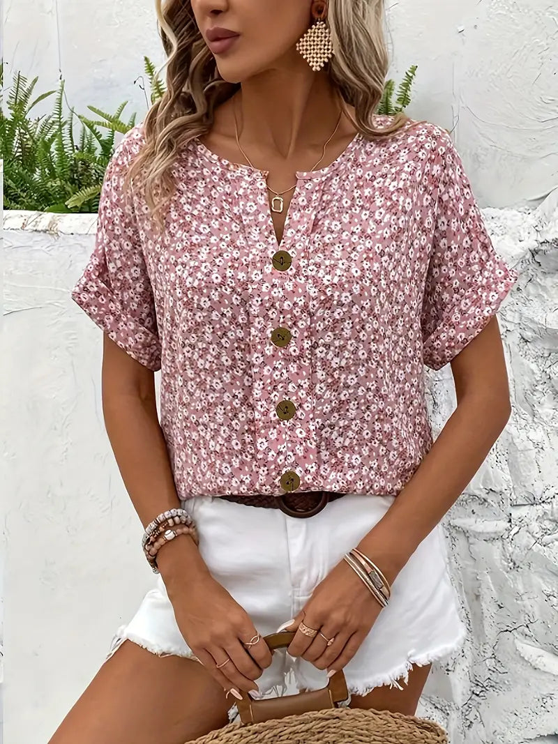 Jelena Elegant Floral Summer Top