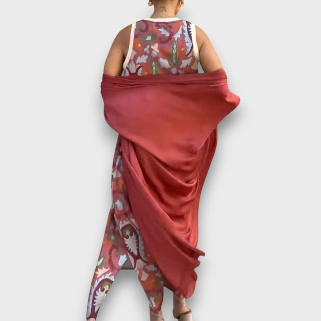 Selviane Maxi Dress with Cardigan