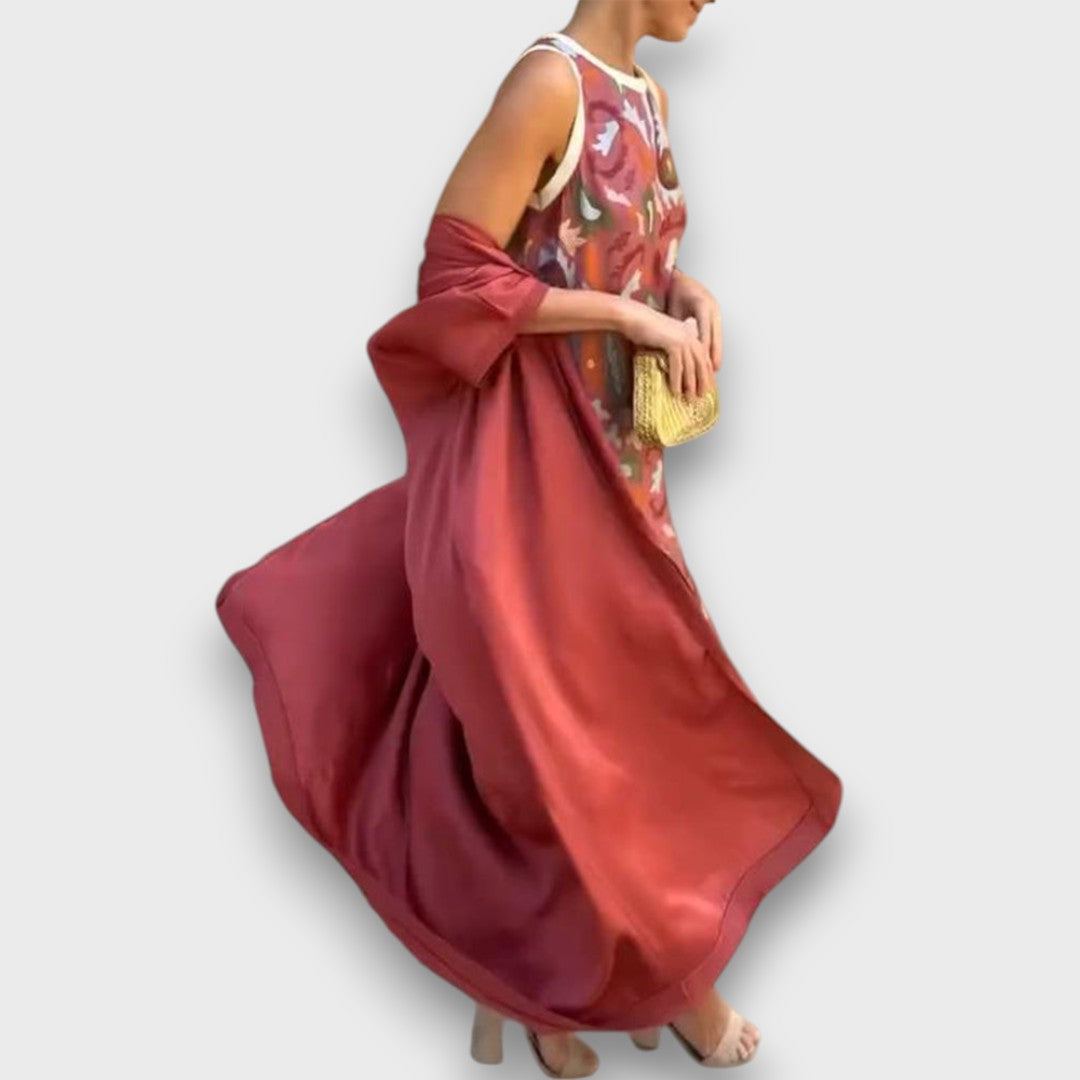 Selviane Maxi Dress with Cardigan