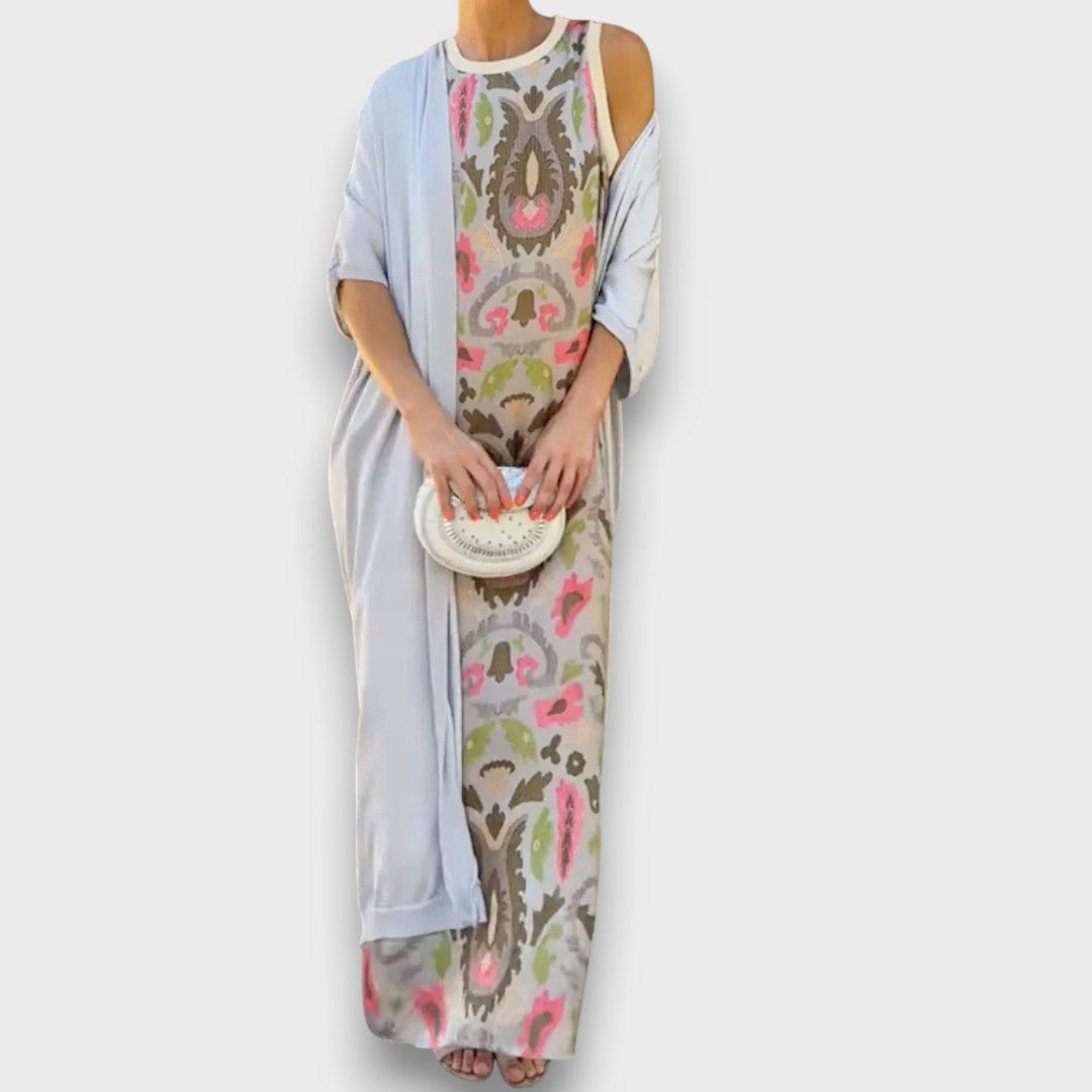 Selviane Maxi Dress with Cardigan