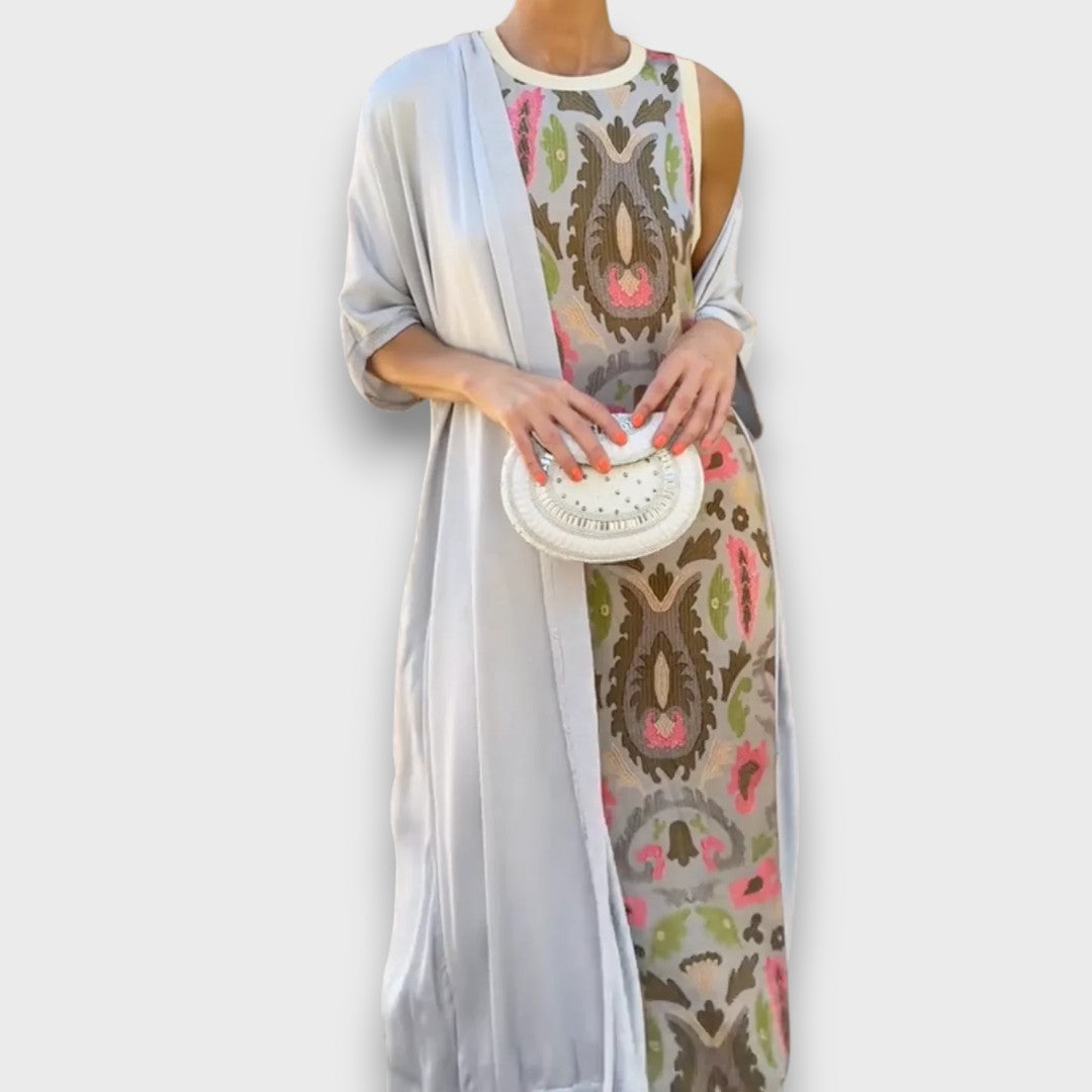 Selviane Maxi Dress with Cardigan