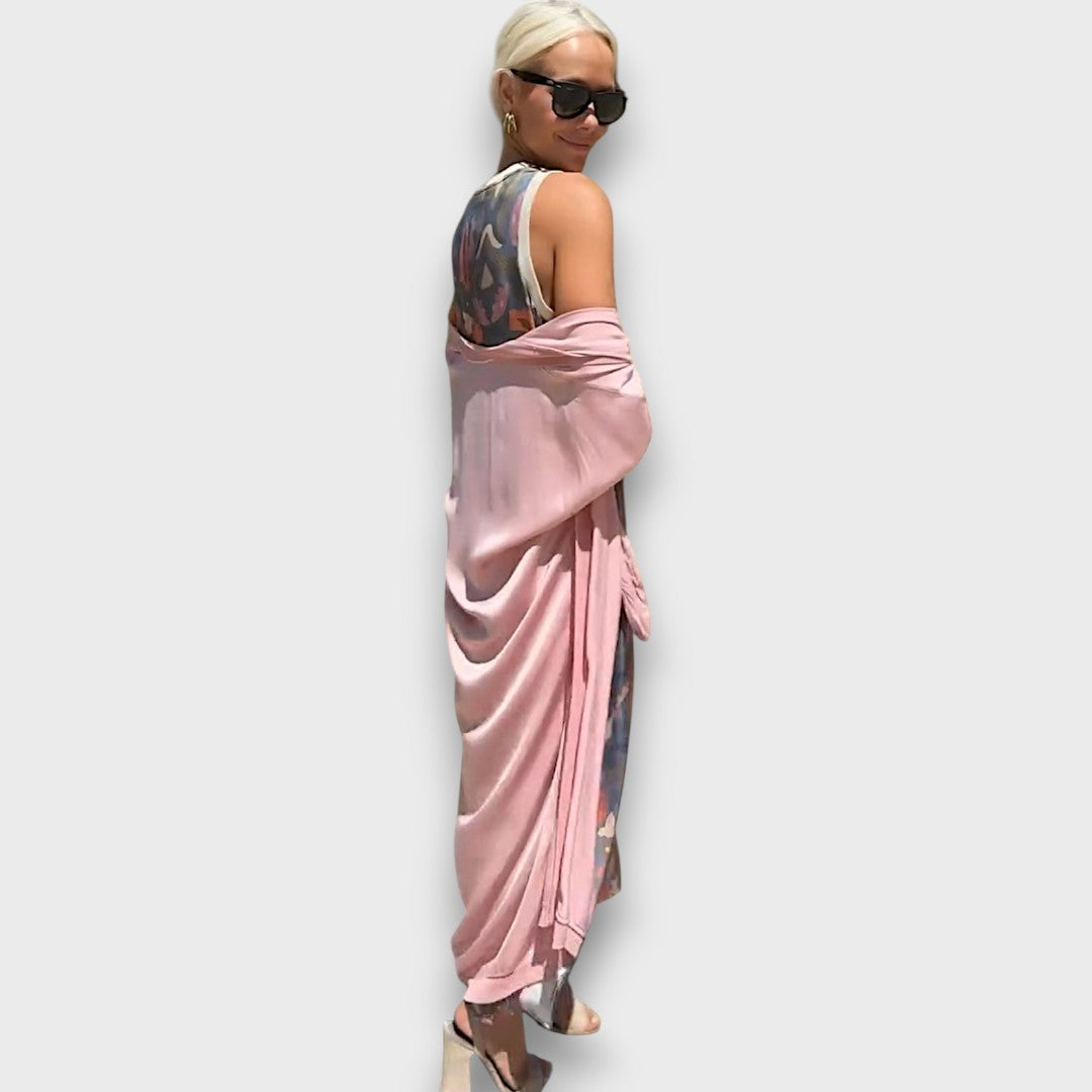 Elveria Maxi Dress with Cardigan