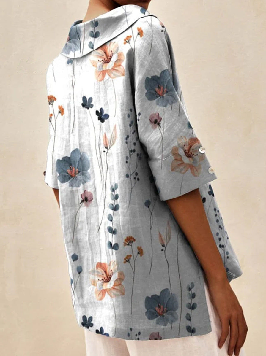Andrea Light Floral Summer Top