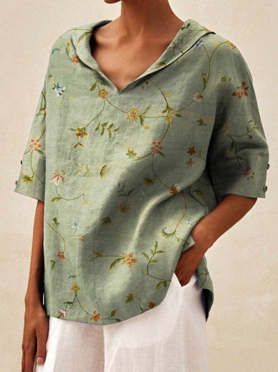 Andrea Light Floral Summer Top