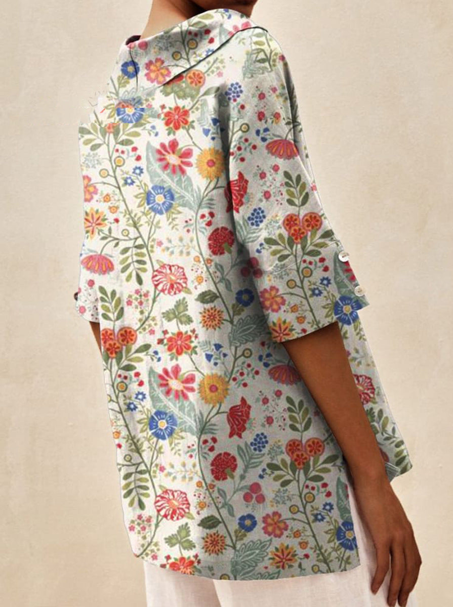 Andrea Light Floral Summer Top