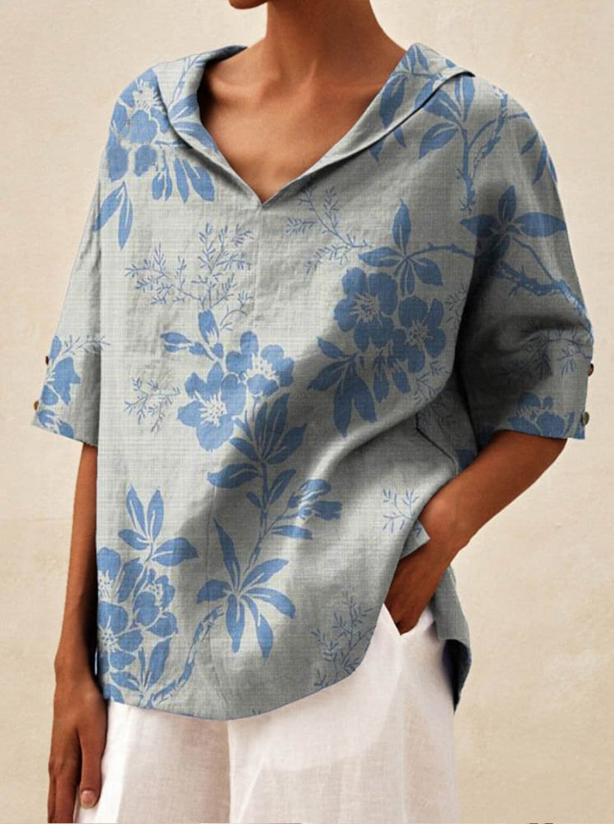 Andrea Light Floral Summer Top