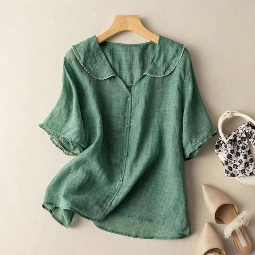Adèle Airy Linen Blouse