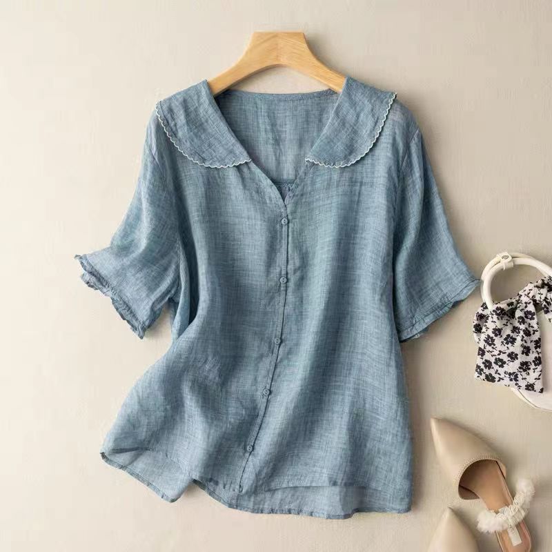Adèle Airy Linen Blouse