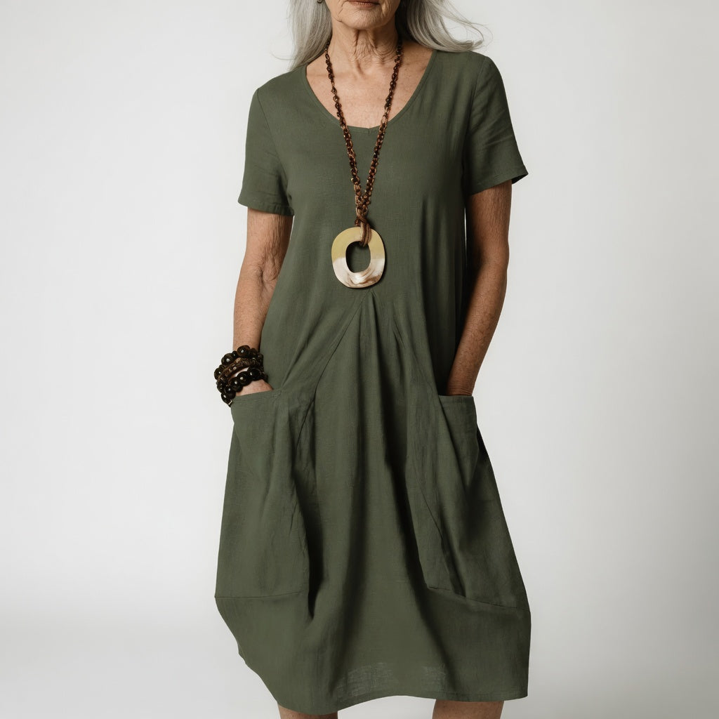 Céline Flowy Tummy-Flattering Dress
