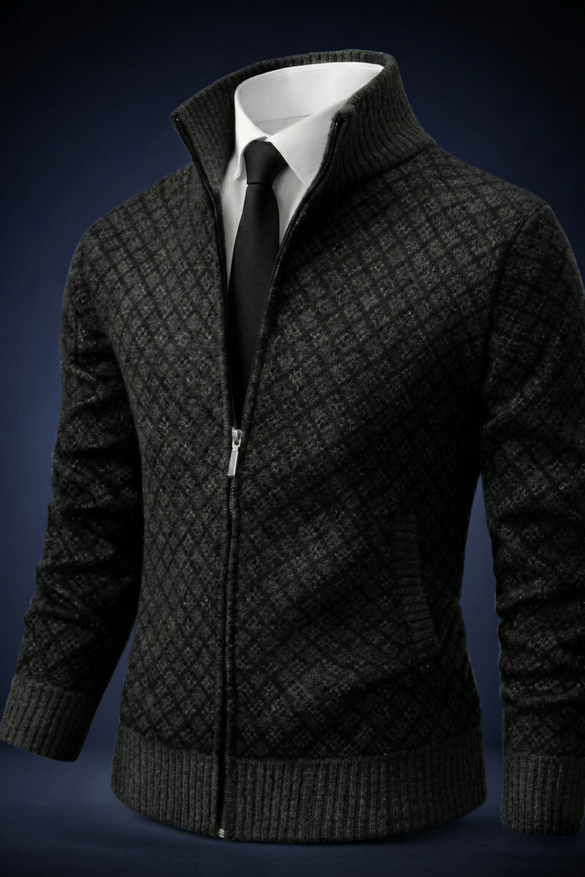 Oliver Luxe Casual Zip Cardigan