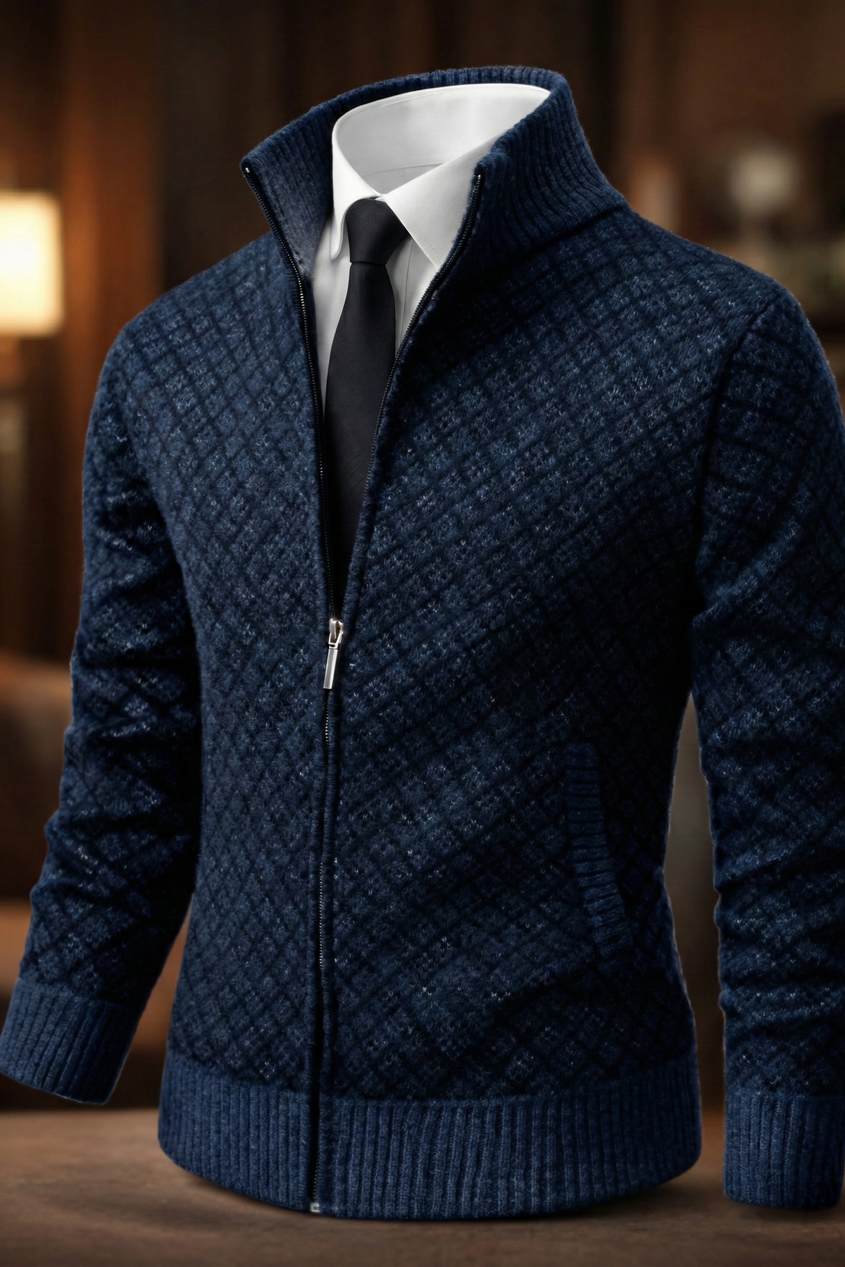Oliver Luxe Casual Zip Cardigan
