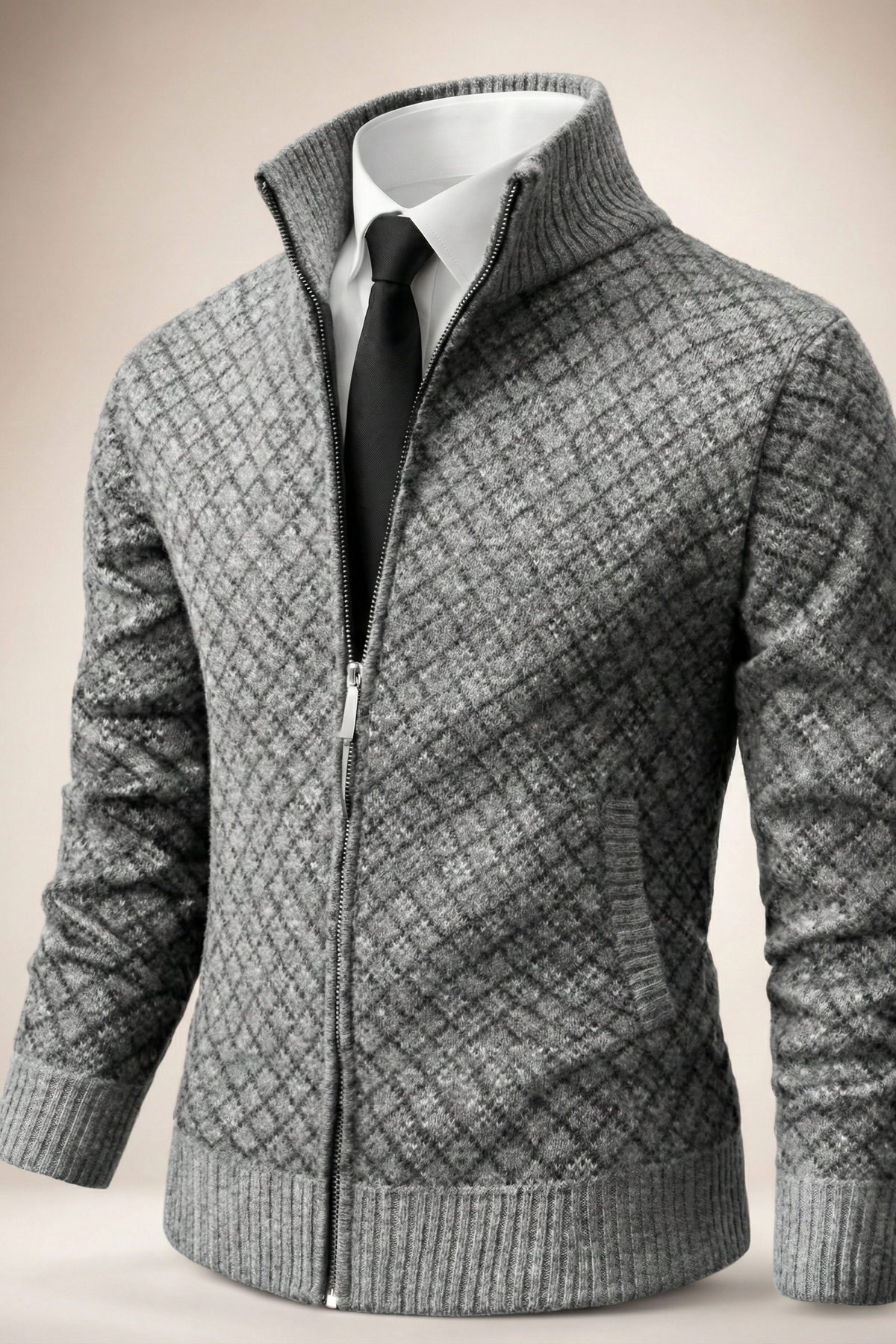 Oliver Luxe Casual Zip Cardigan