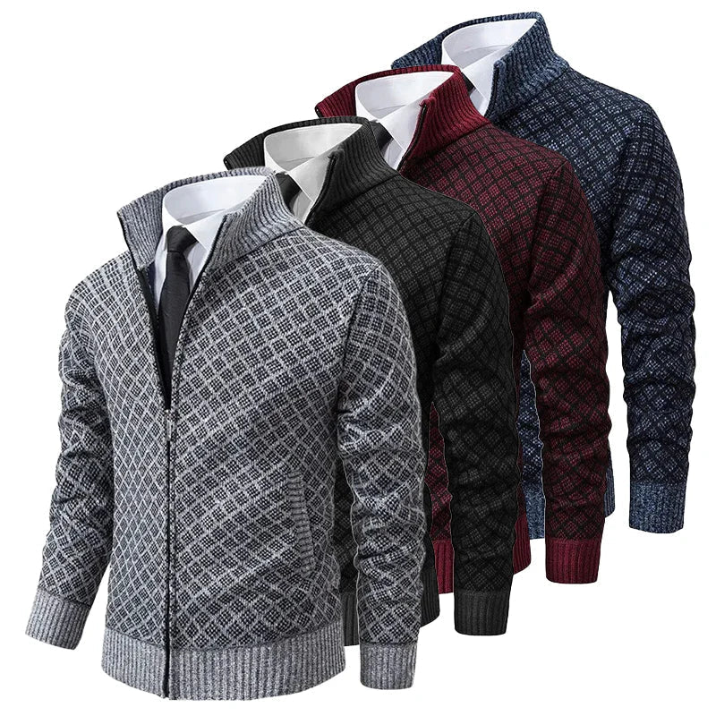 Oliver Luxe Casual Zip Cardigan