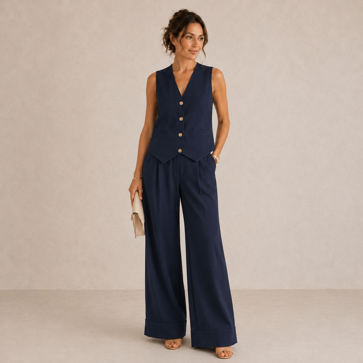 Aleksandra Elegant Waistcoat Set