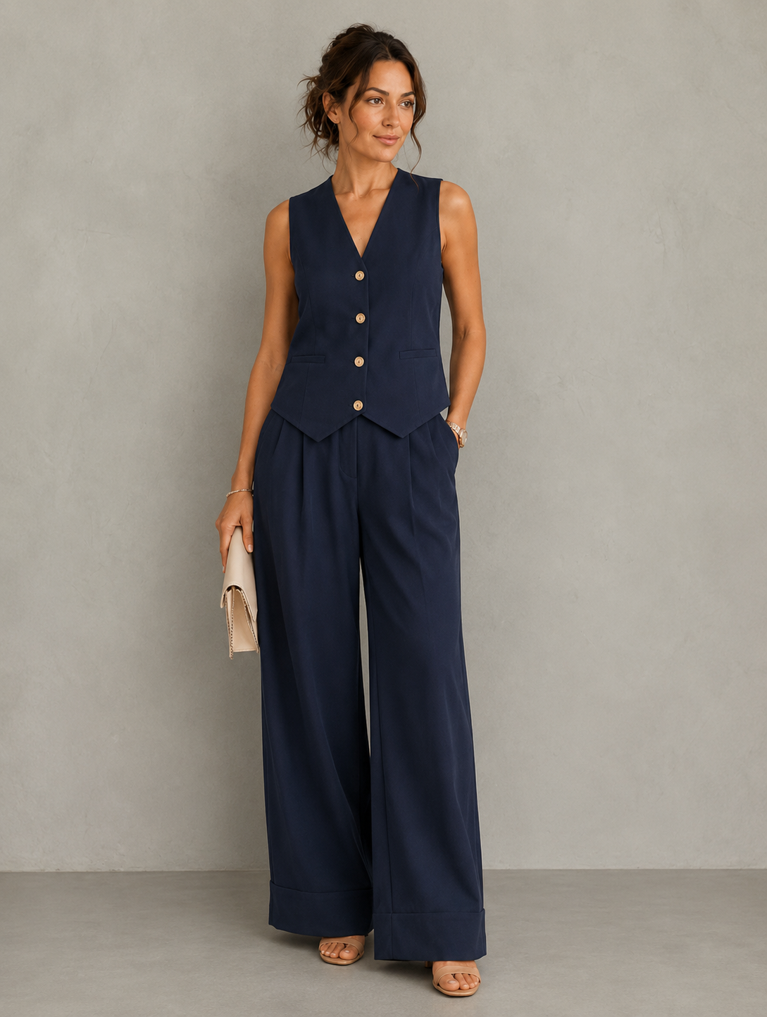 Aleksandra Elegant Waistcoat Set