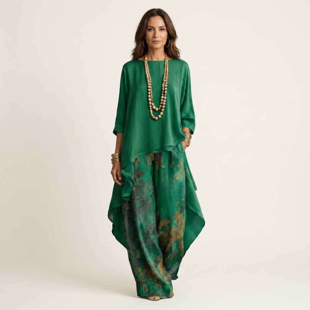 Cariola Cotton-Silk Two-Piece Set