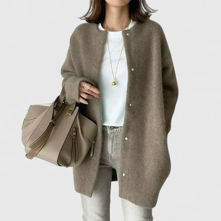 Thalienne Comfy Button-Up Jacket