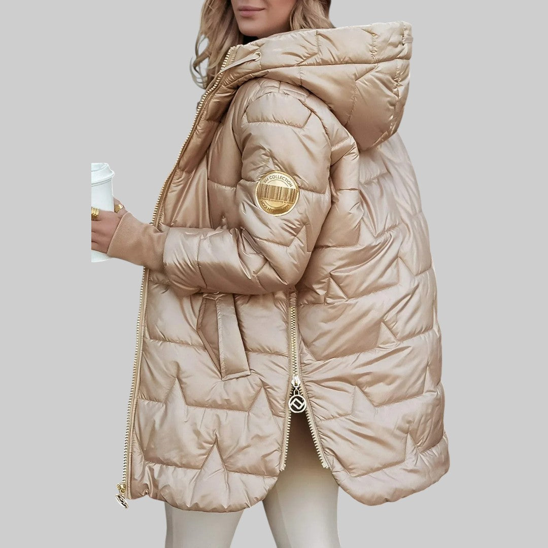 Cecilia Elegant Hooded Autumn Coat