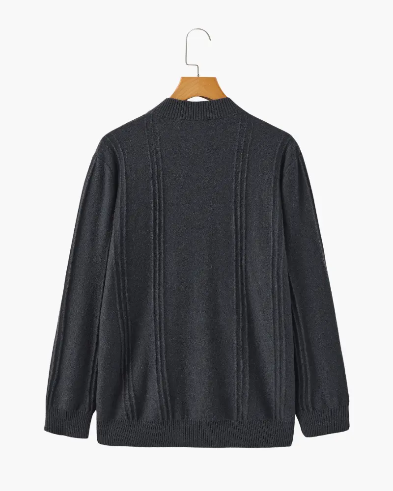 100% Cashmere Ribbed Half-Zip