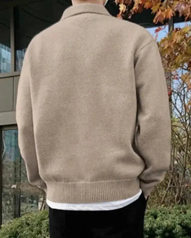 Half-Button Wool Knit