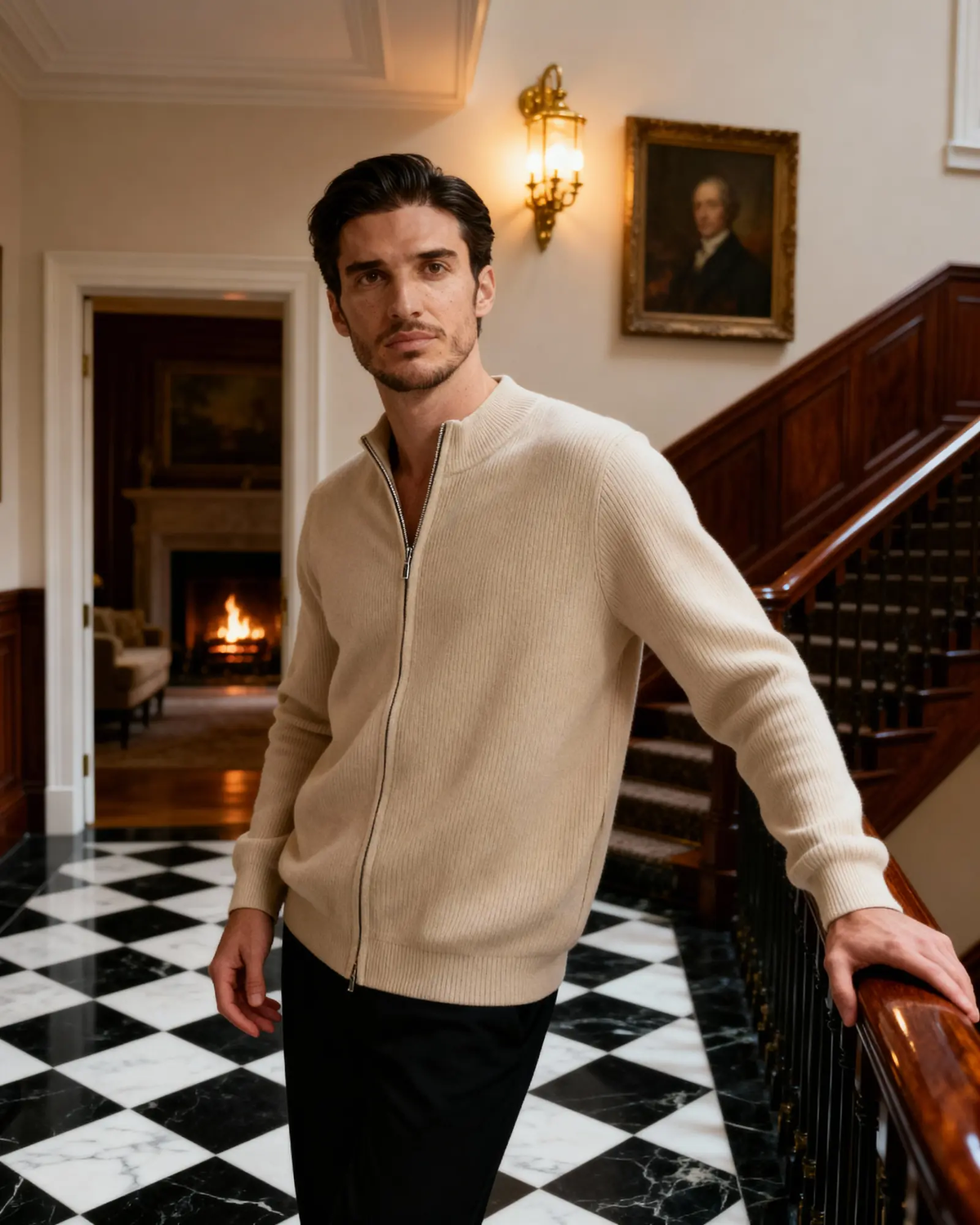 100% Cashmere Zip Cardigan