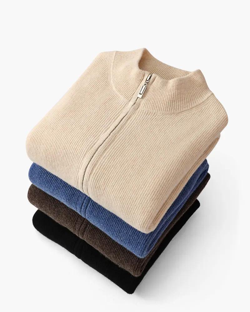 100% Cashmere Zip Cardigan