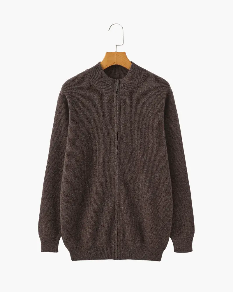 100% Cashmere Zip Cardigan
