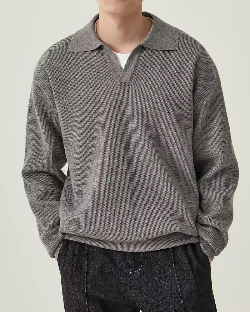 Textured Knit Polo