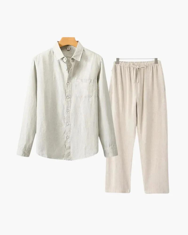 Old Money Linen Set Long Sleeve