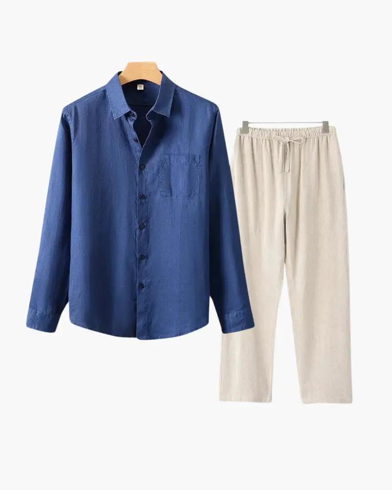 Old Money Linen Set Long Sleeve