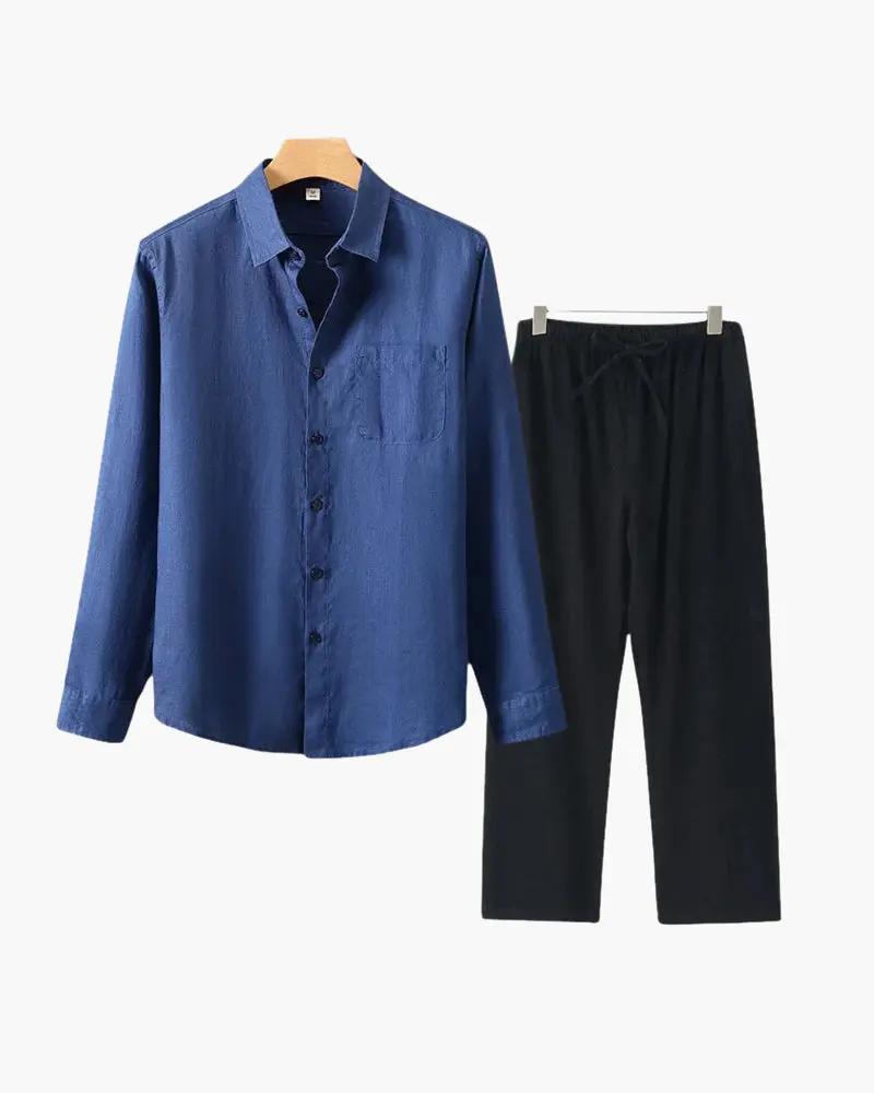 Old Money Linen Set Long Sleeve