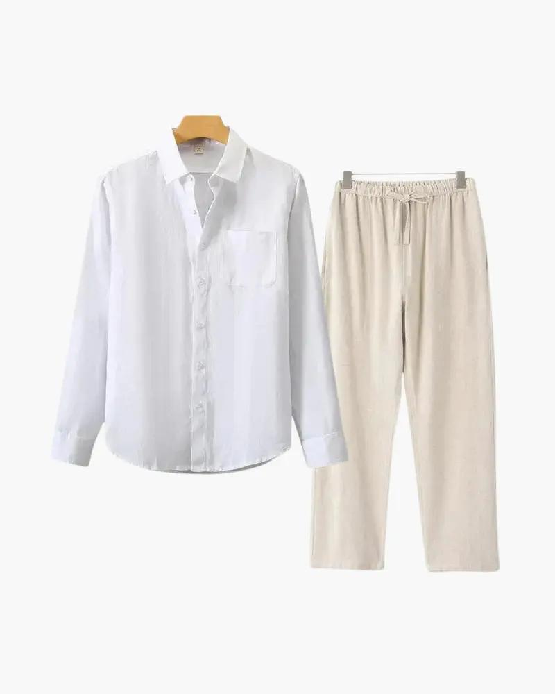 Old Money Linen Set Long Sleeve