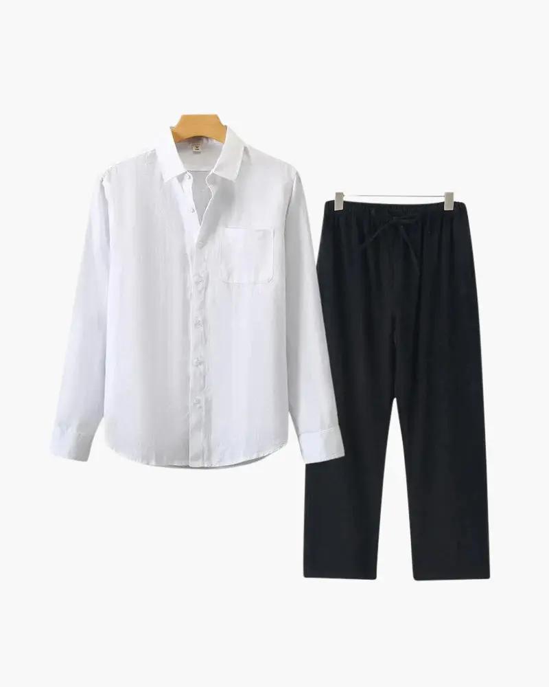 Old Money Linen Set Long Sleeve