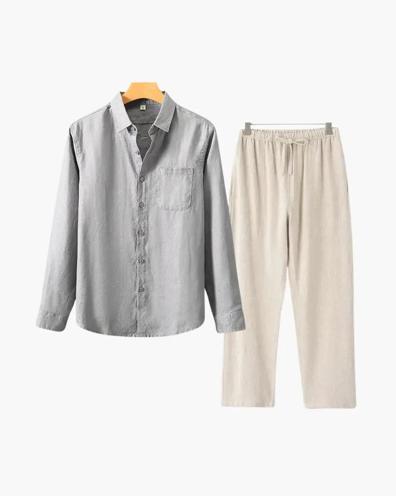 Old Money Linen Set Long Sleeve