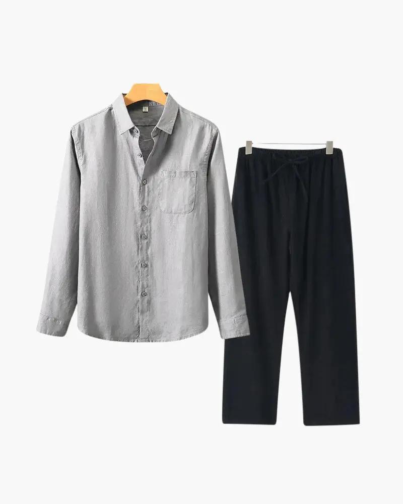 Old Money Linen Set Long Sleeve