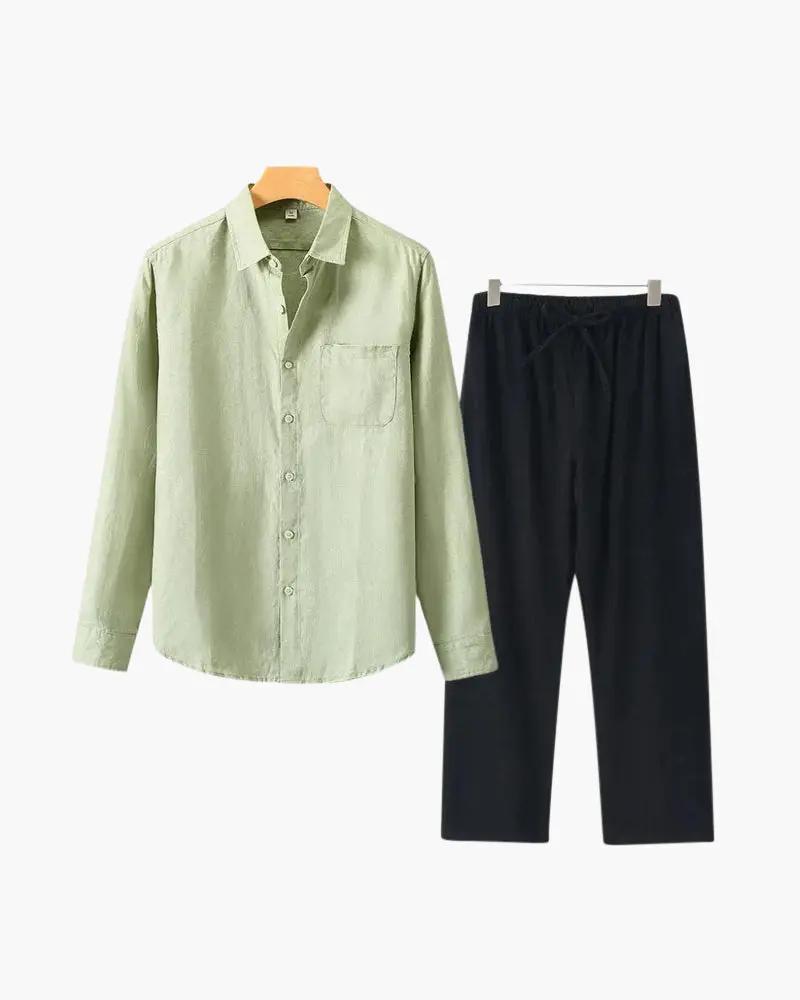 Old Money Linen Set Long Sleeve