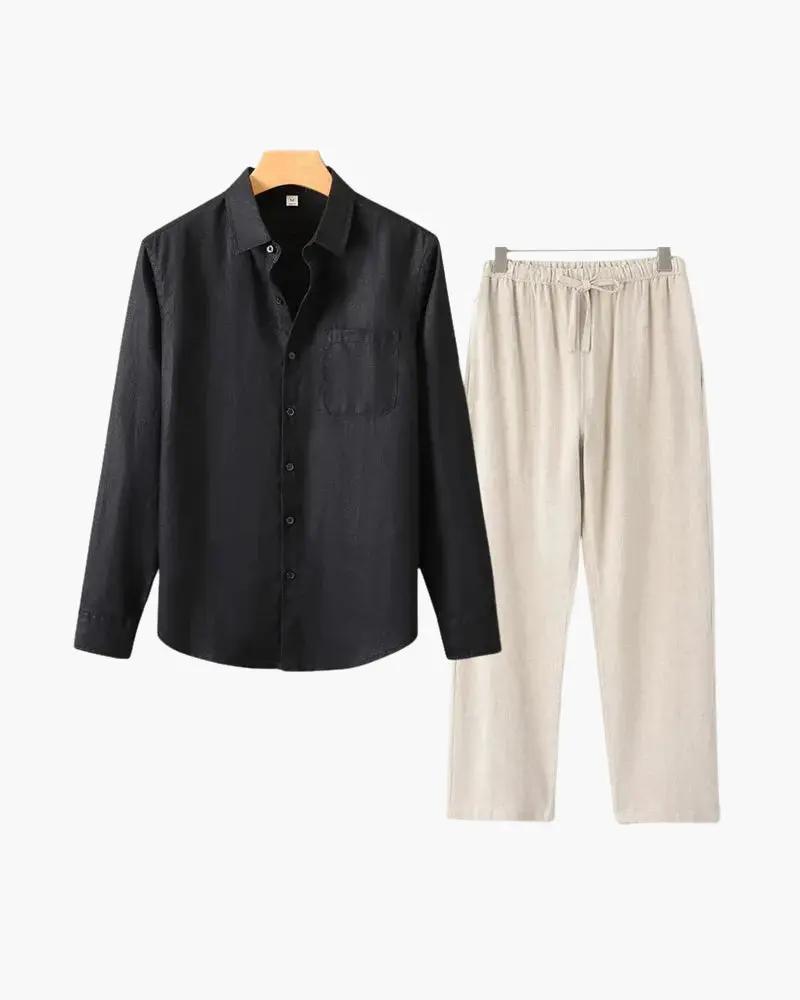 Old Money Linen Set Long Sleeve
