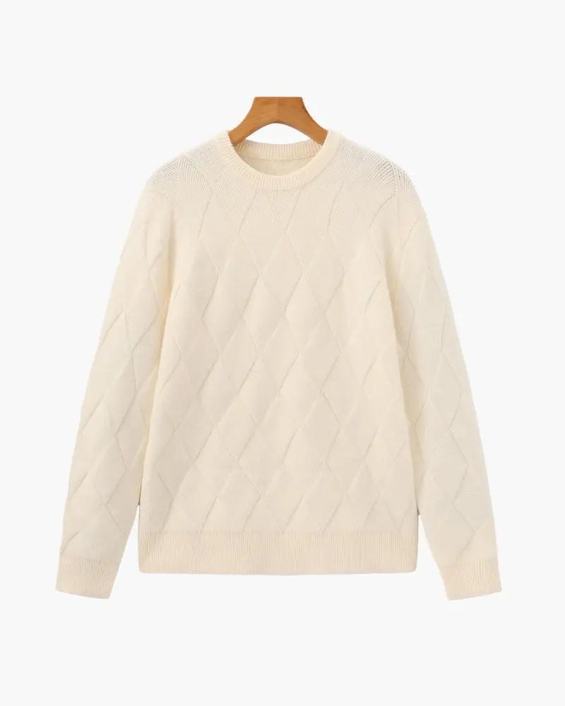 Diamond Knit Crew Neck Jumper