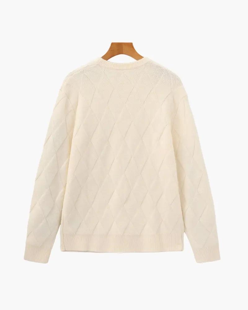 Diamond Knit Crew Neck Jumper