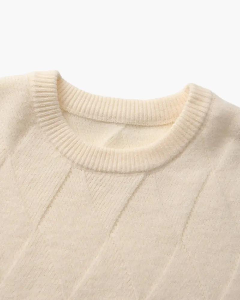 Diamond Knit Crew Neck Jumper