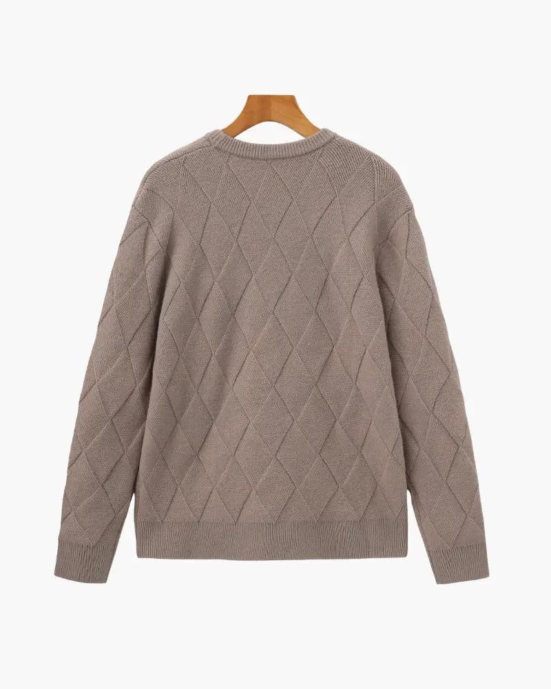 Diamond Knit Crew Neck Jumper